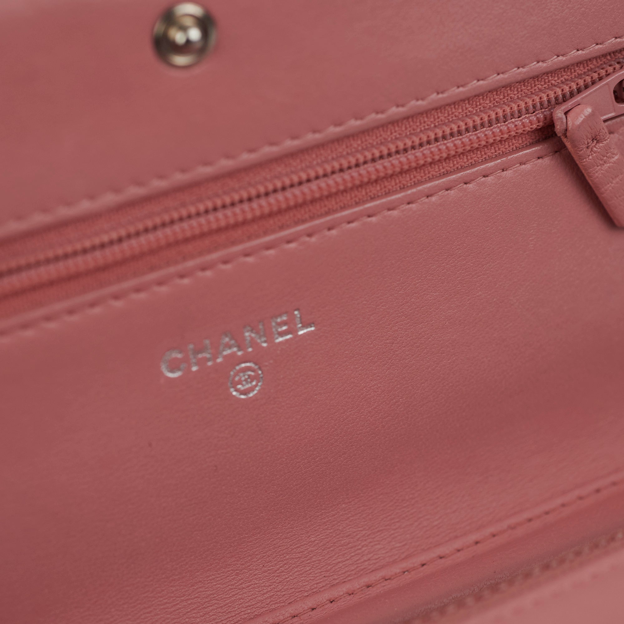 Chanel Boy Wallet On Chain Woc Lambskin Pink