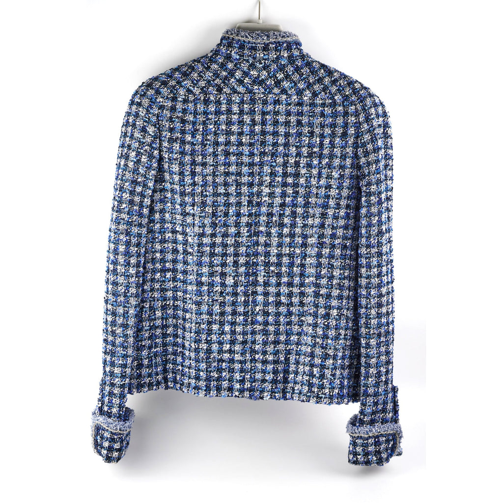 Chanel Tweed Jacket Blue