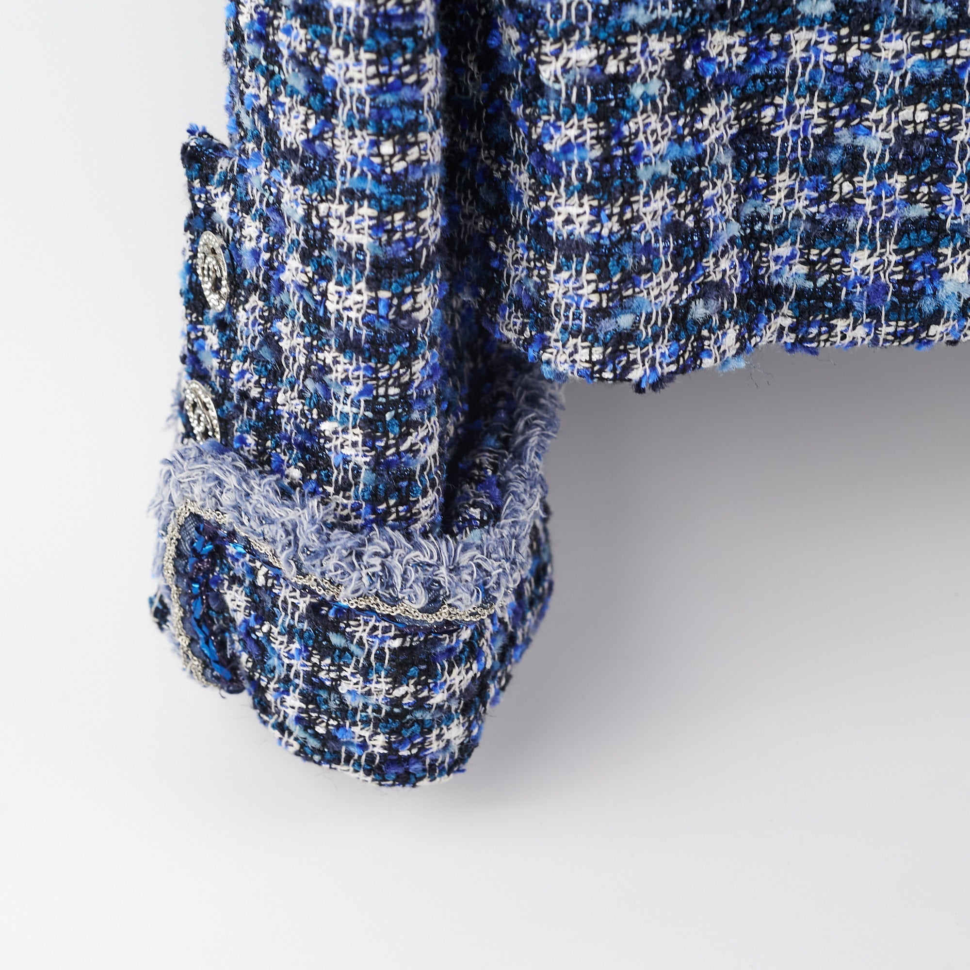 Chanel Tweed Jacket Blue