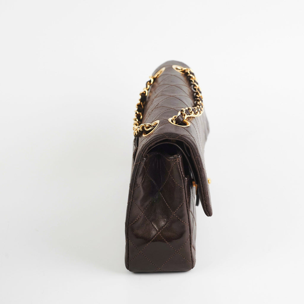 Chanel Vintage Classic Medium/Large Dark Brown