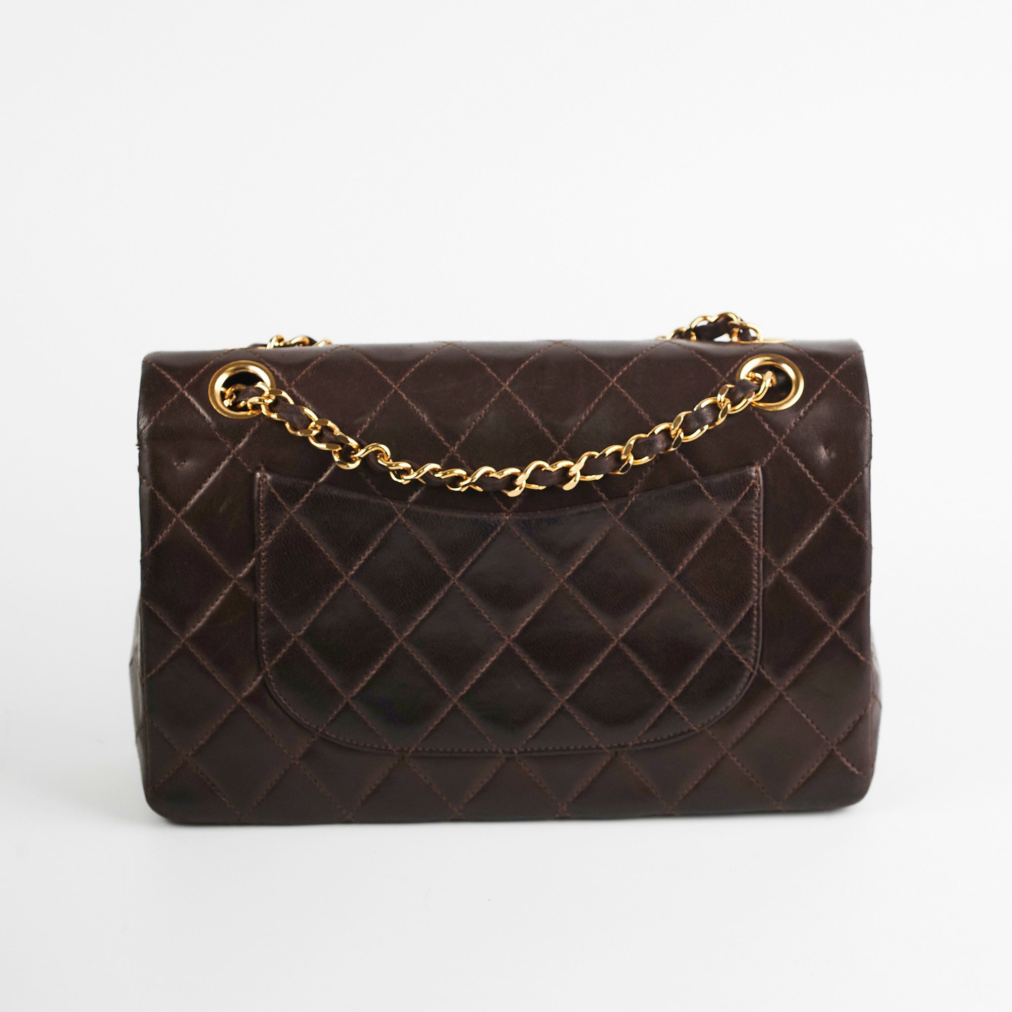 Chanel Vintage Classic Medium/Large Dark Brown