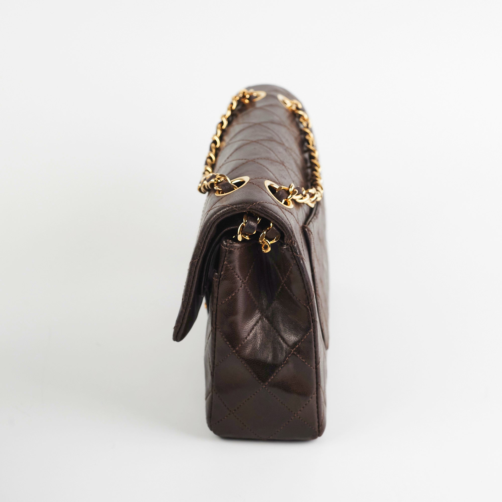 Chanel Vintage Classic Medium/Large Dark Brown