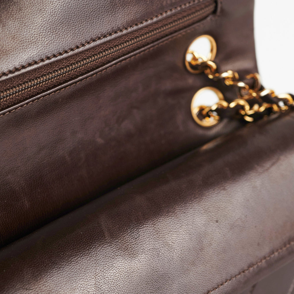 Chanel Vintage Classic Medium/Large Dark Brown