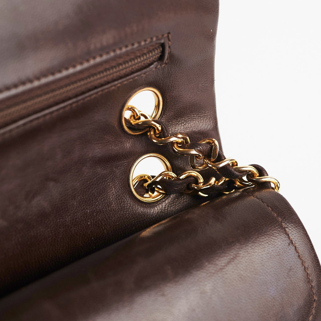 Chanel Vintage Classic Medium/Large Dark Brown