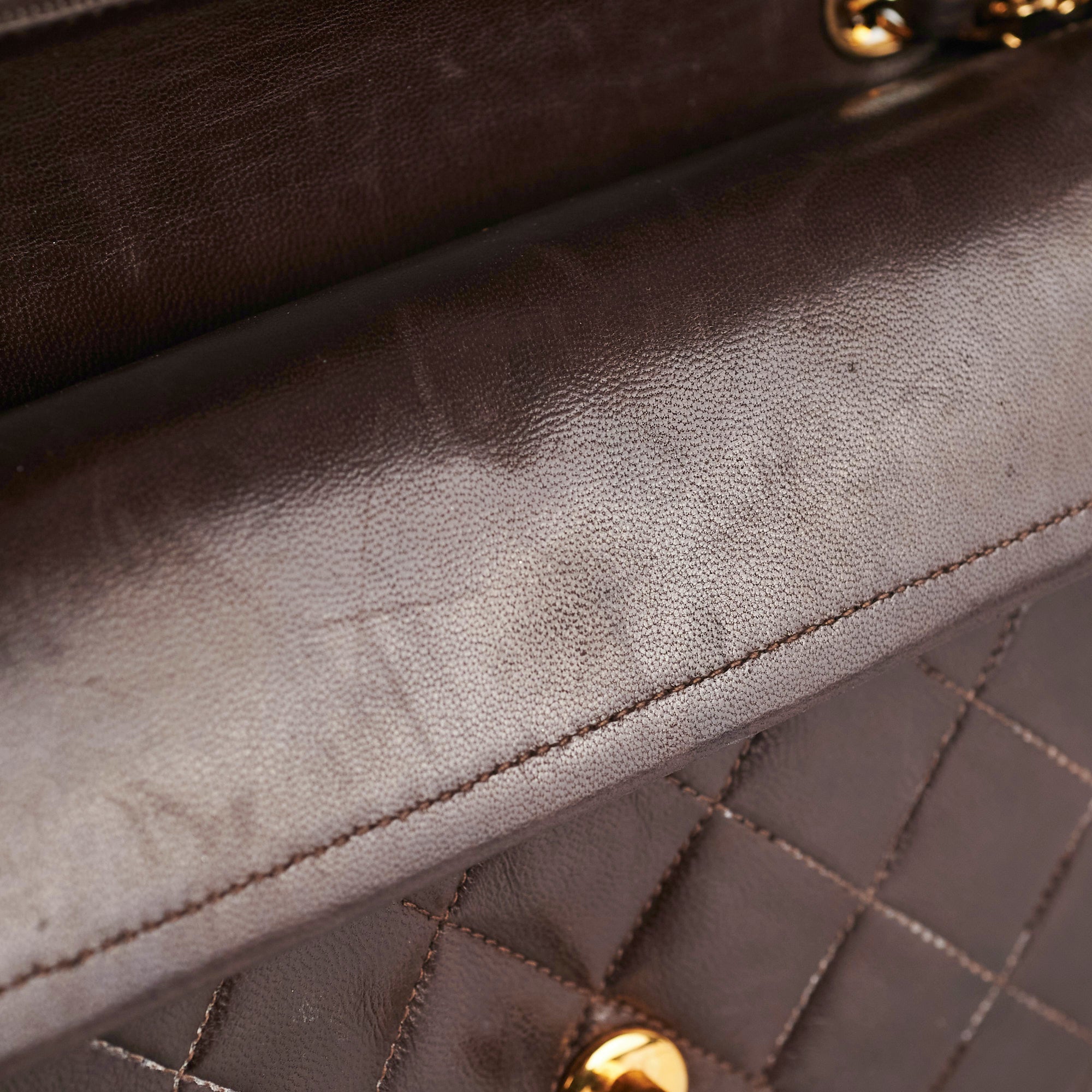 Chanel Vintage Classic Medium/Large Dark Brown
