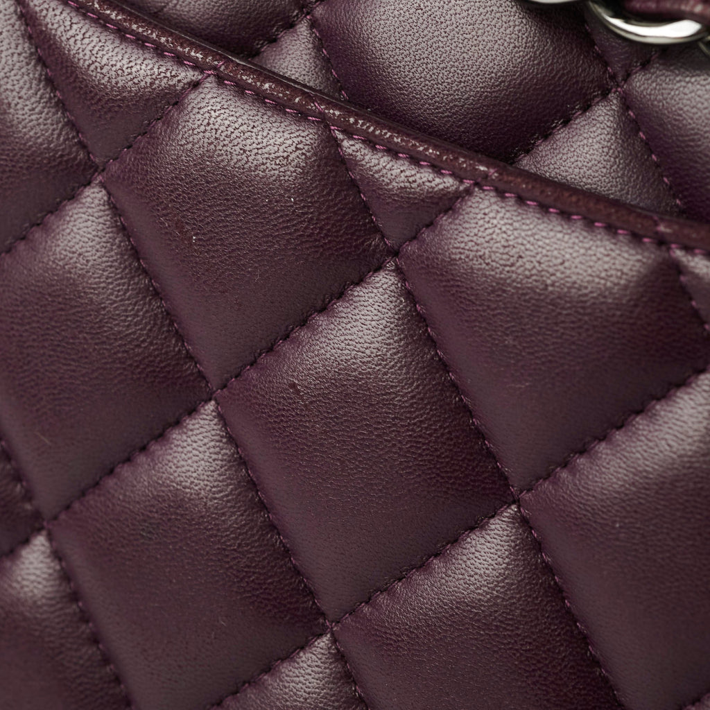 Chanel Maxi Lambskin Jumbo Dark Purple