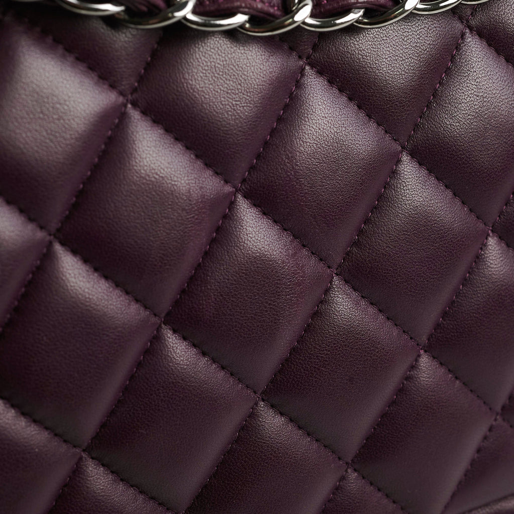 Chanel Maxi Lambskin Jumbo Dark Purple