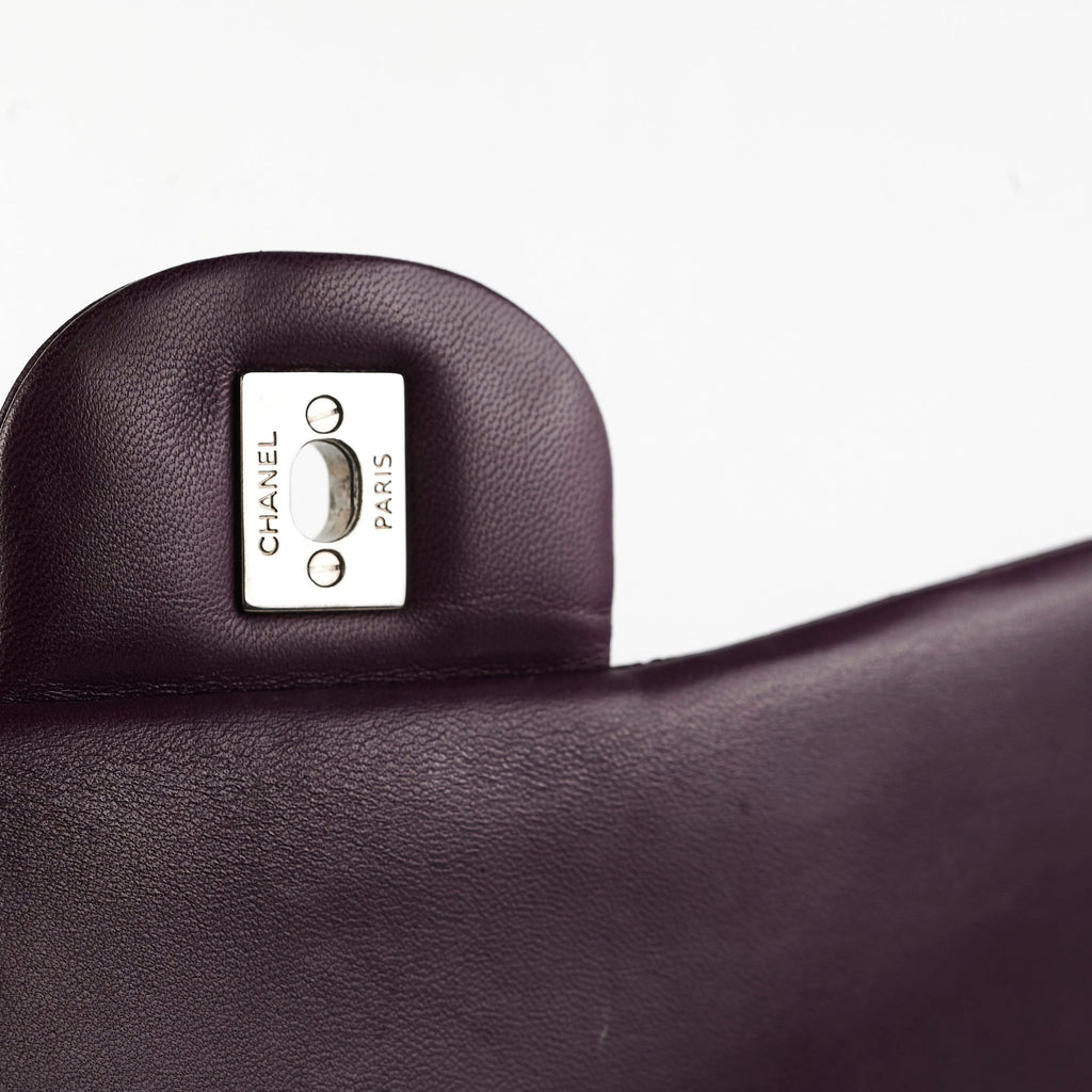 Chanel Maxi Lambskin Jumbo Dark Purple