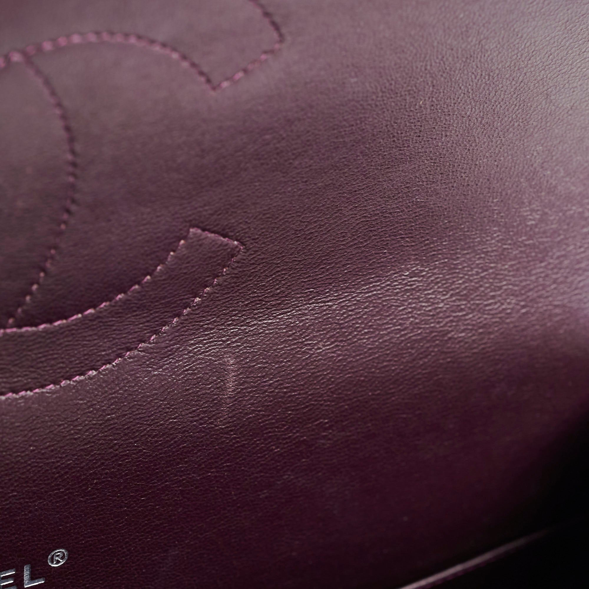Chanel Maxi Lambskin Jumbo Dark Purple