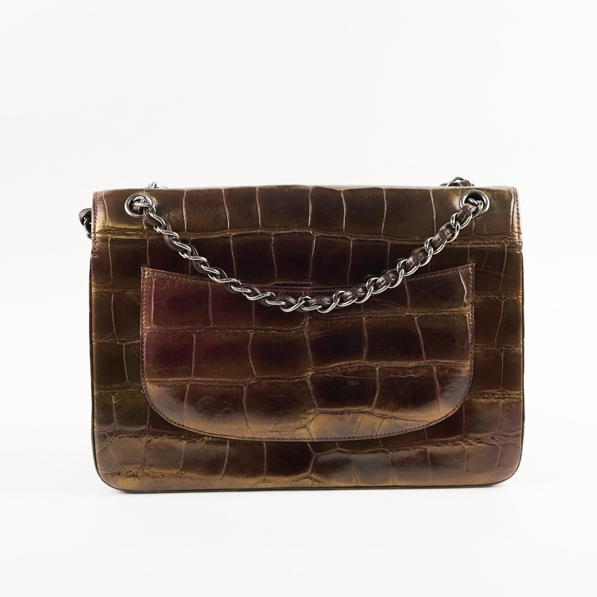 Chanel Metallic Aligator Jumbo 14 Series