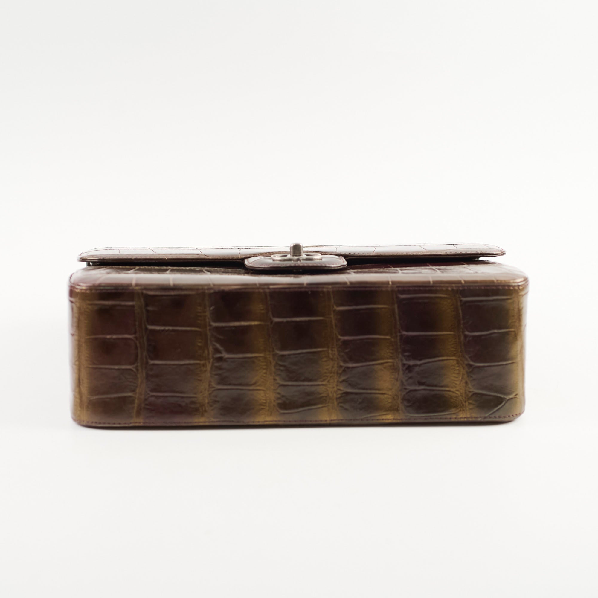 Chanel Metallic Aligator Jumbo 14 Series