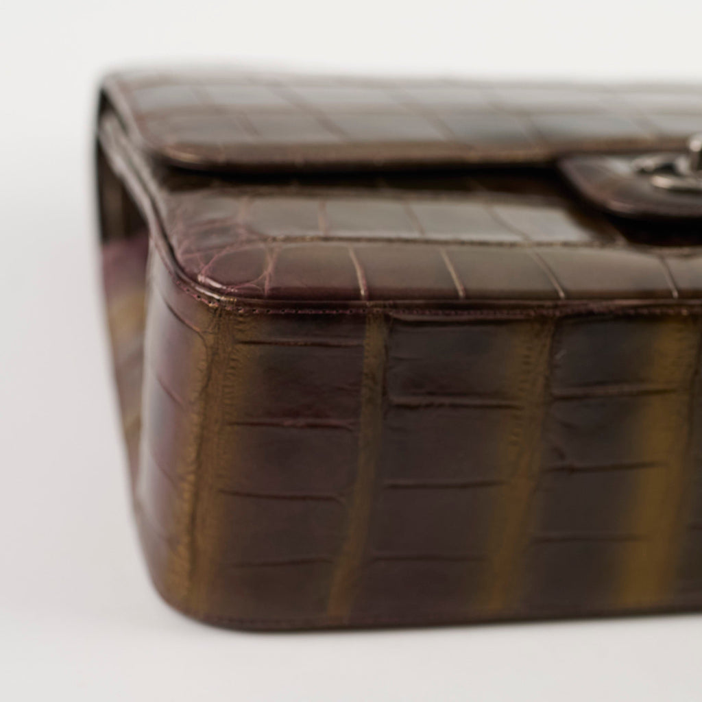 Chanel Metallic Aligator Jumbo 14 Series