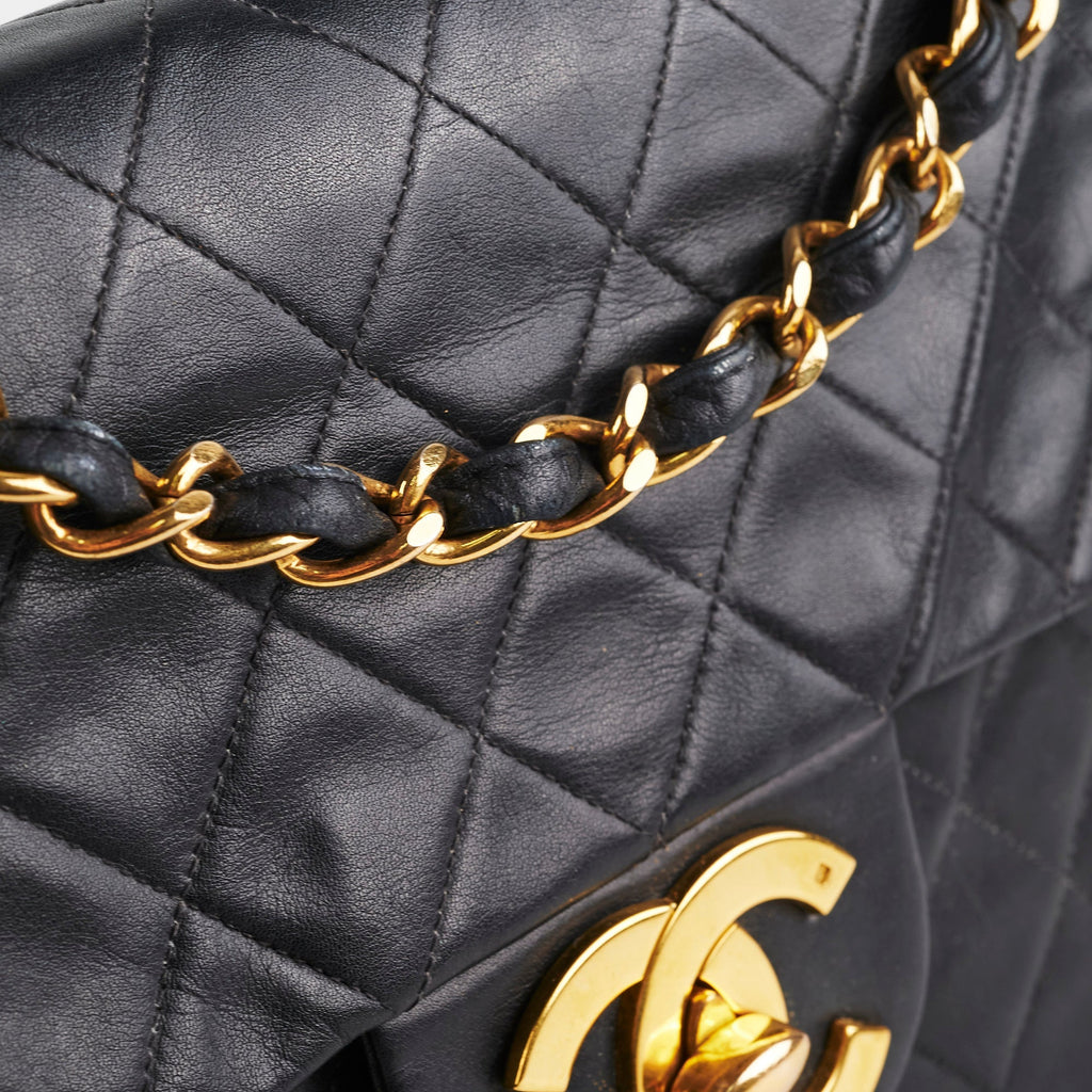 Chanel Maxi Jumbo Vintage Black Flap