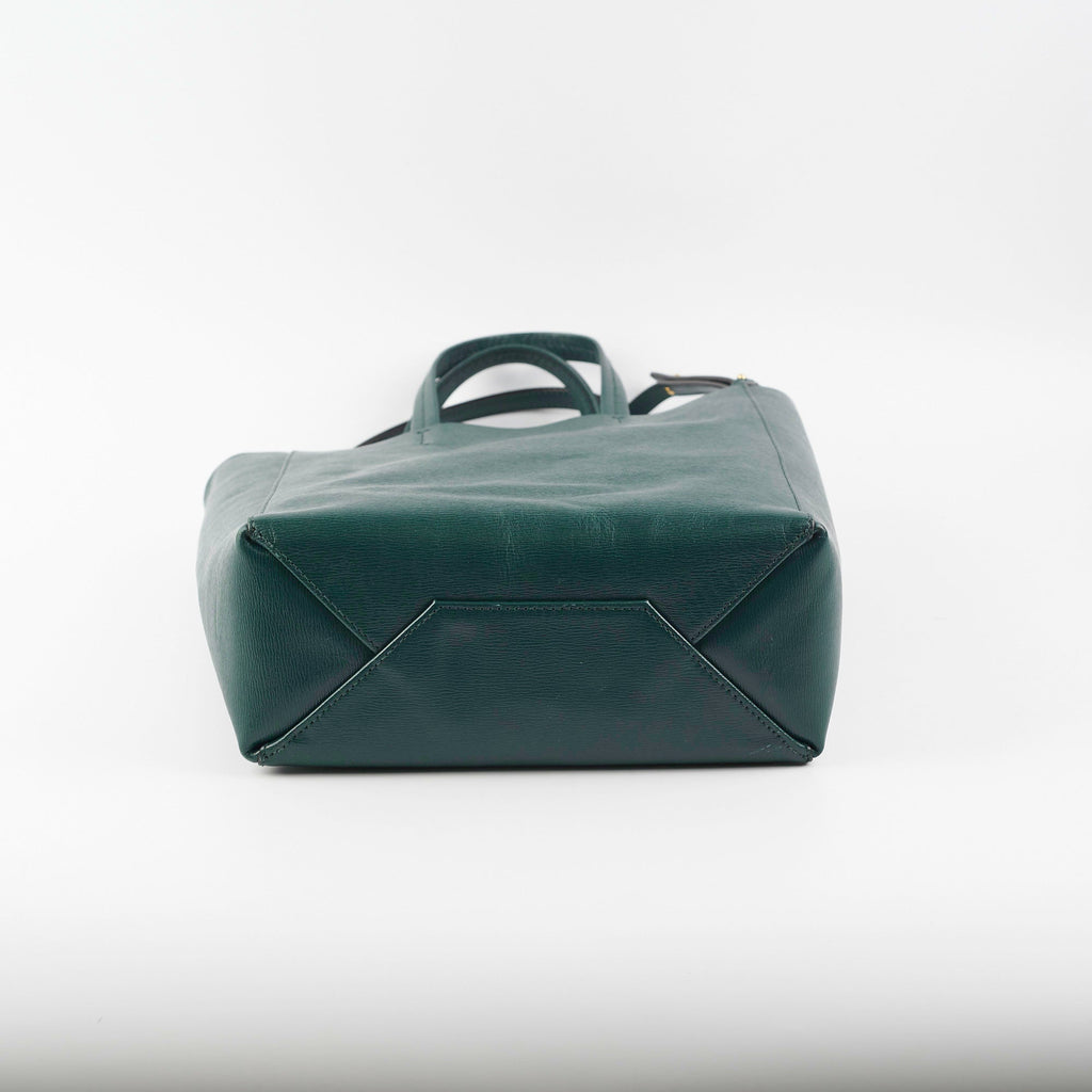 Celine Vertical Cabas Tote Small Forest Green