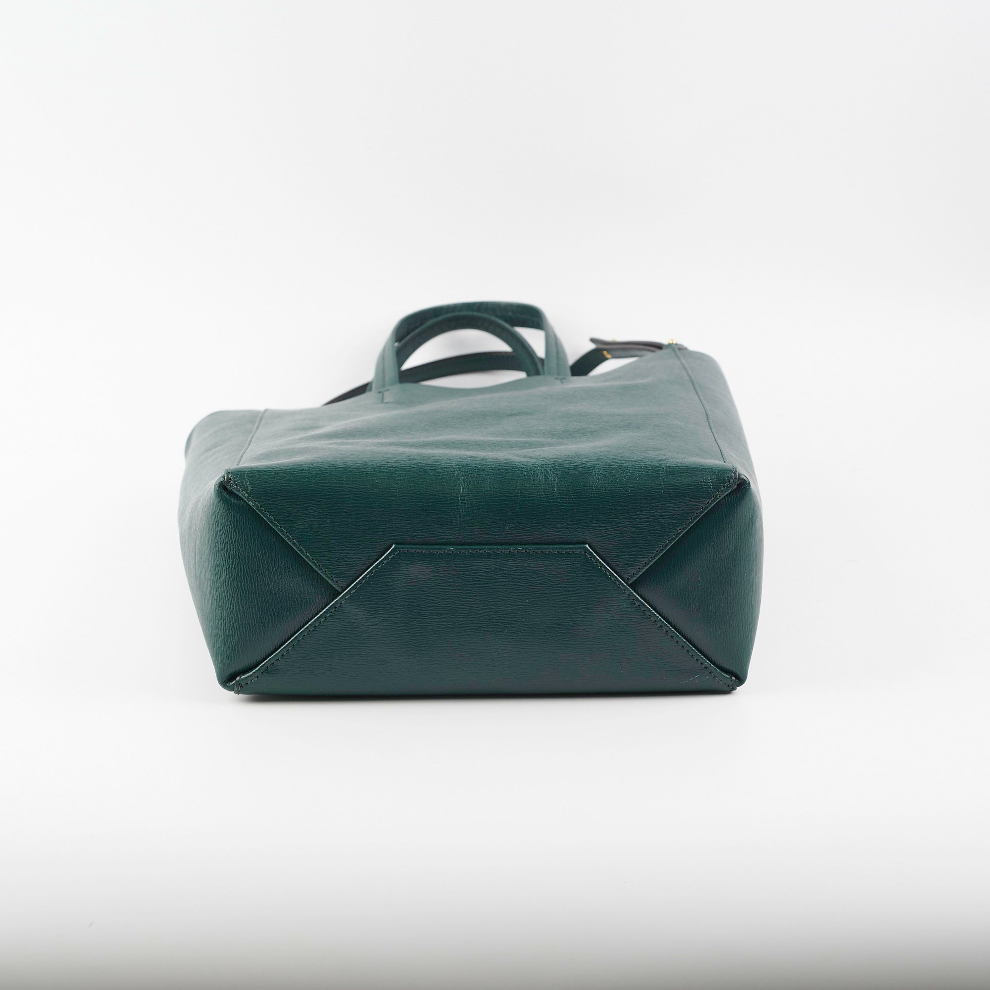 Celine Vertical Cabas Tote Small Forest Green