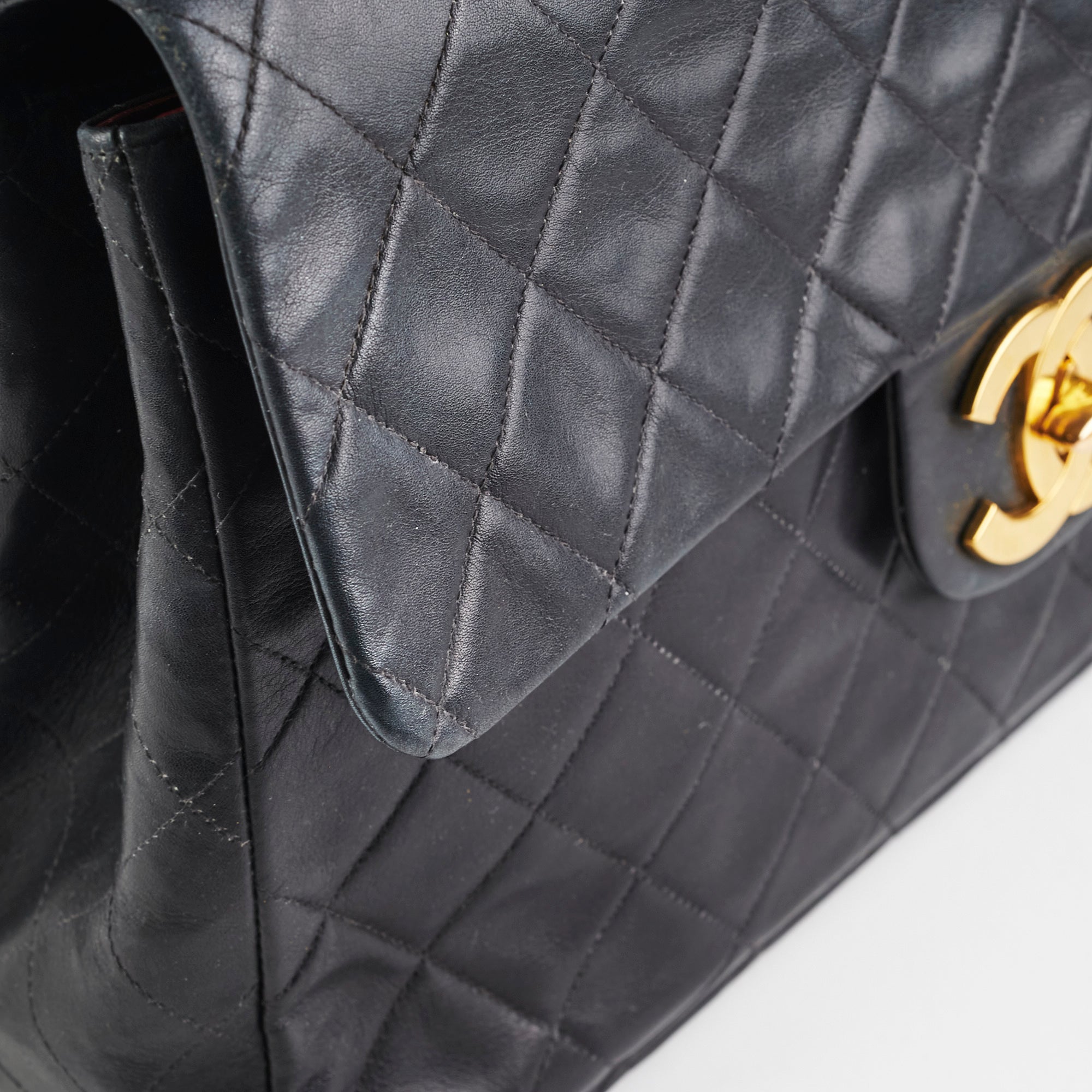 Chanel Maxi Jumbo Vintage Black Flap