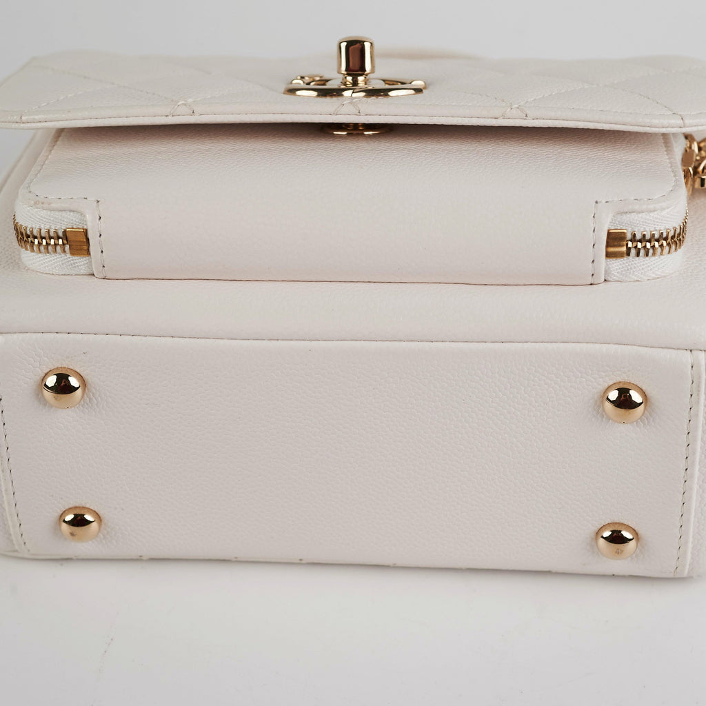 Chanel Business Affinity Small White Caviar