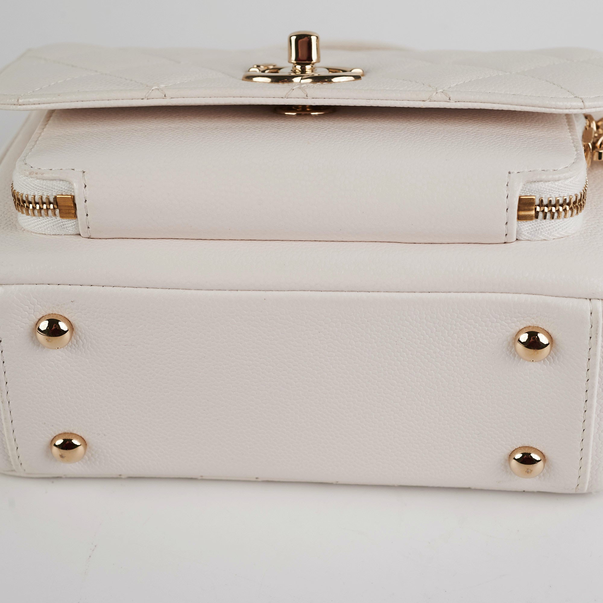 Chanel Business Affinity Small White Caviar