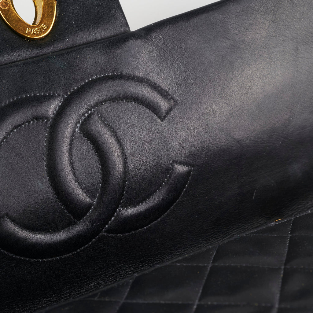 Chanel Maxi Jumbo Vintage Black Flap