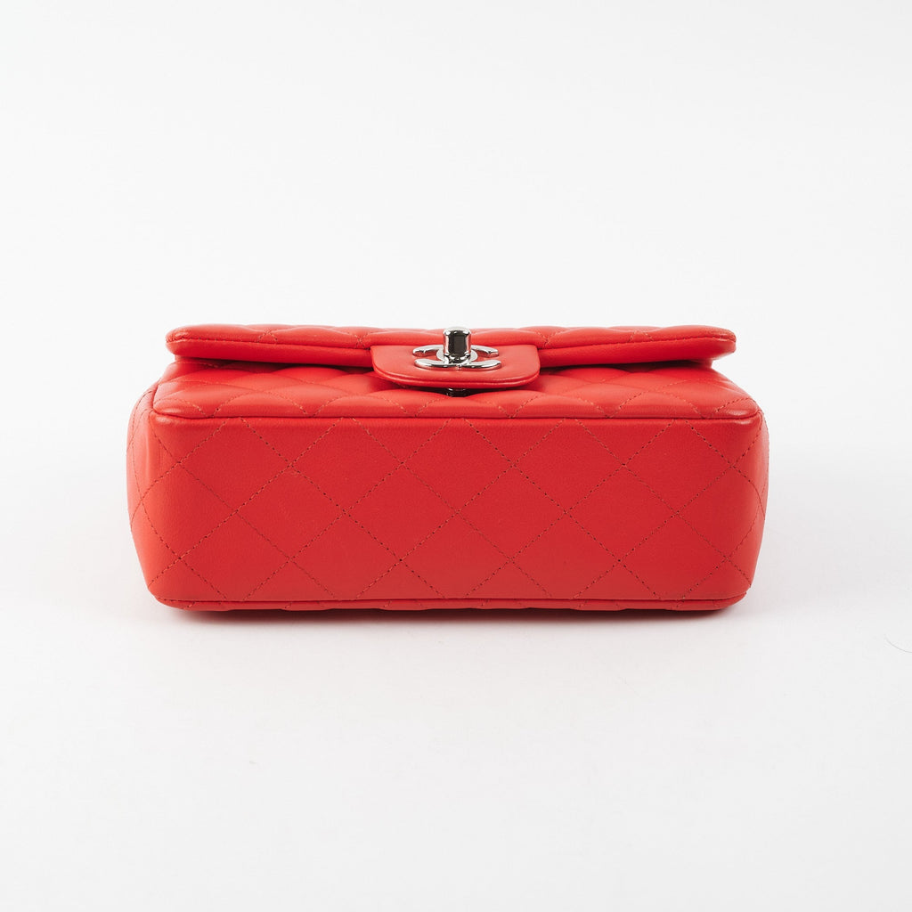 Chanel Mini Rectangular Bag Red Lambskin