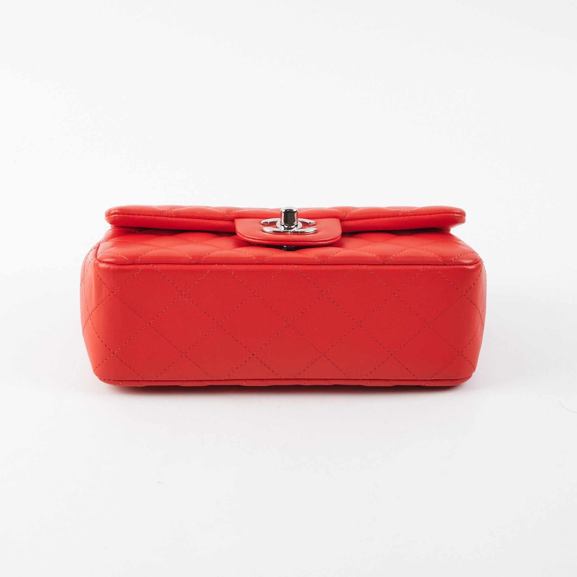 Chanel Mini Rectangular Bag Red Lambskin