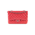 Chanel Classic Jumbo Pink Patent Flap