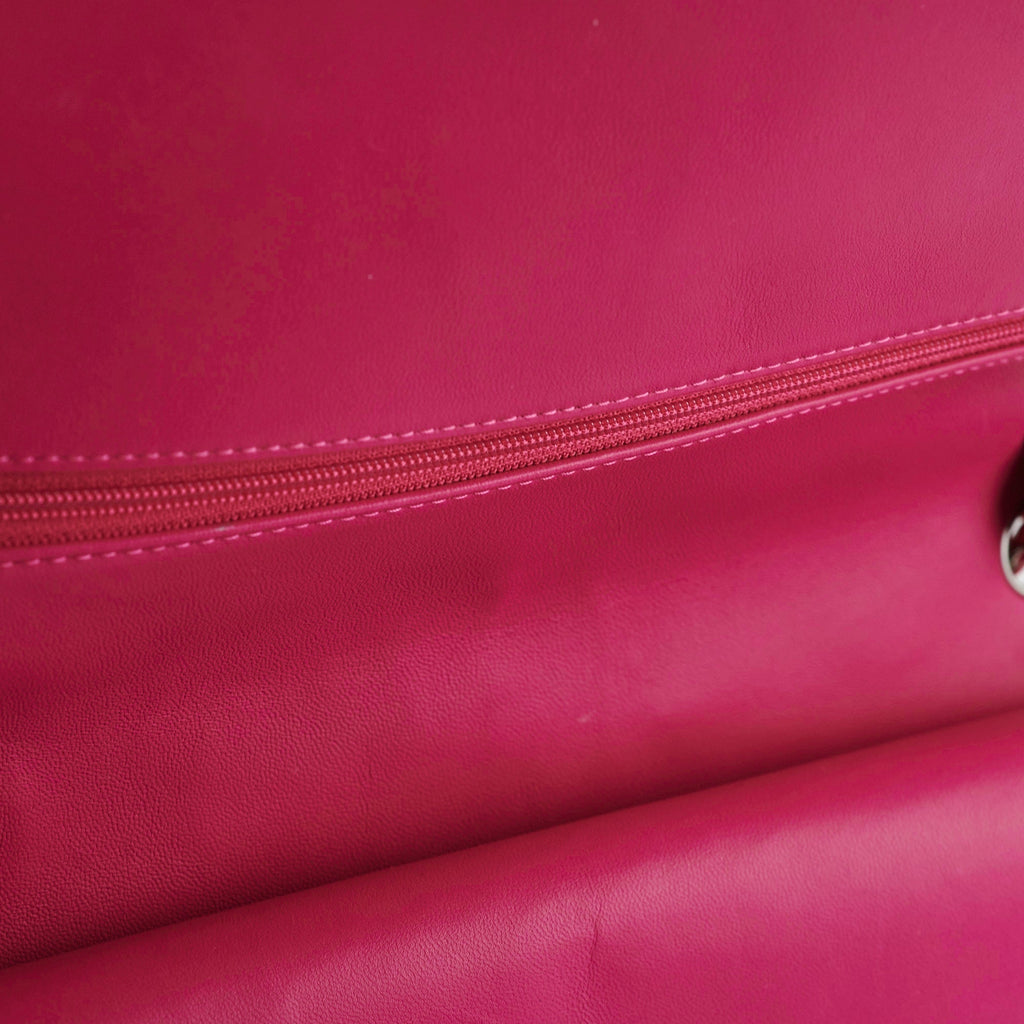 Chanel Classic Jumbo Pink Patent Flap