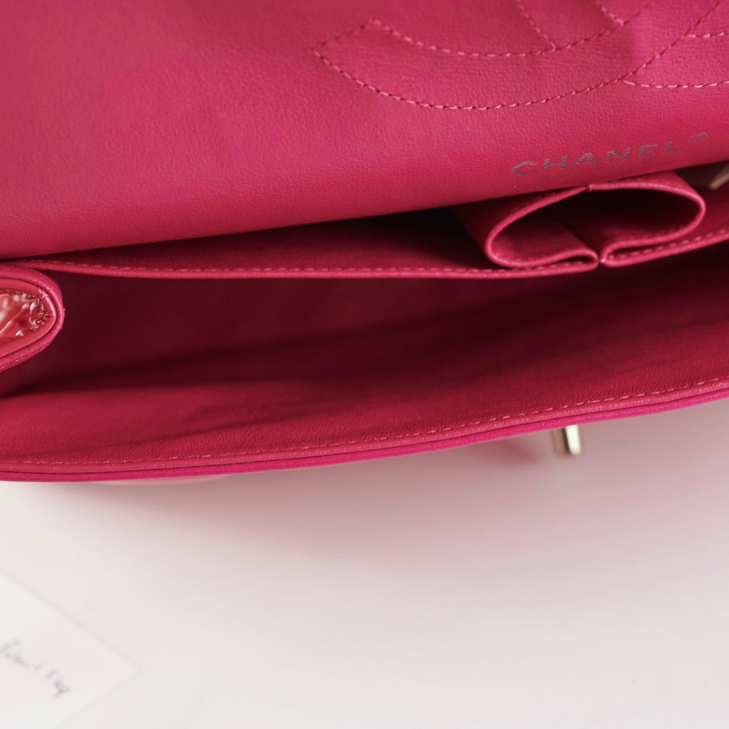 Chanel Classic Jumbo Pink Patent Flap