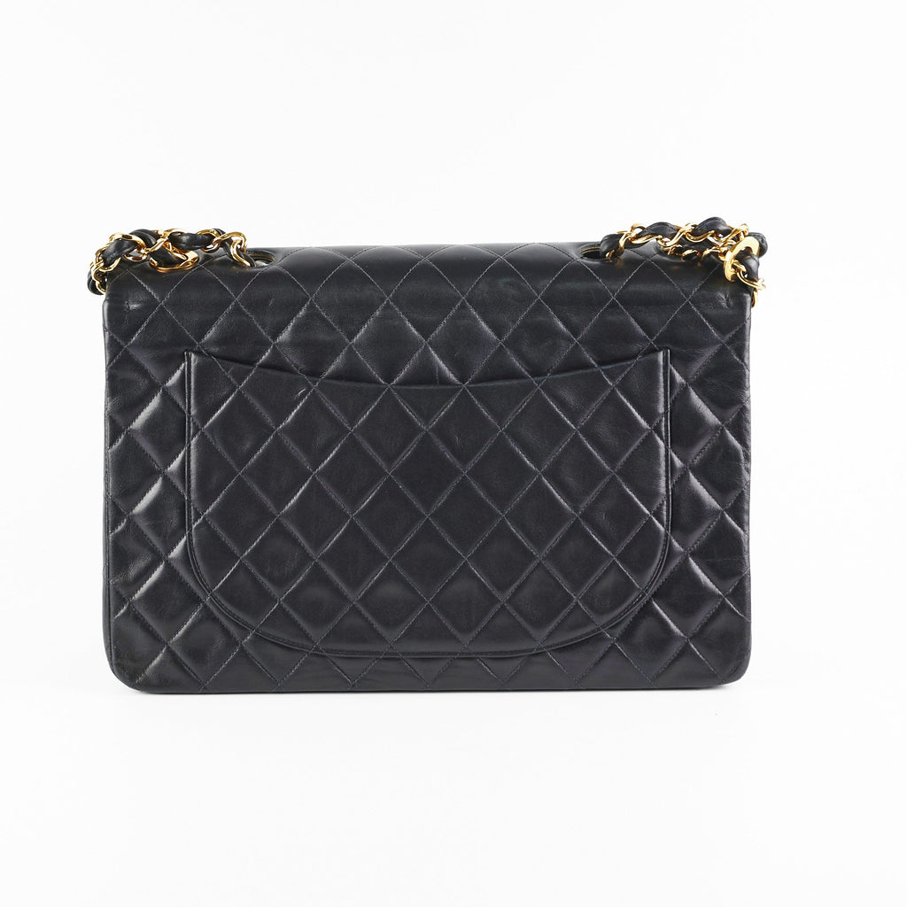 Chanel Maxi Jumbo Vintage Black 24K Gold