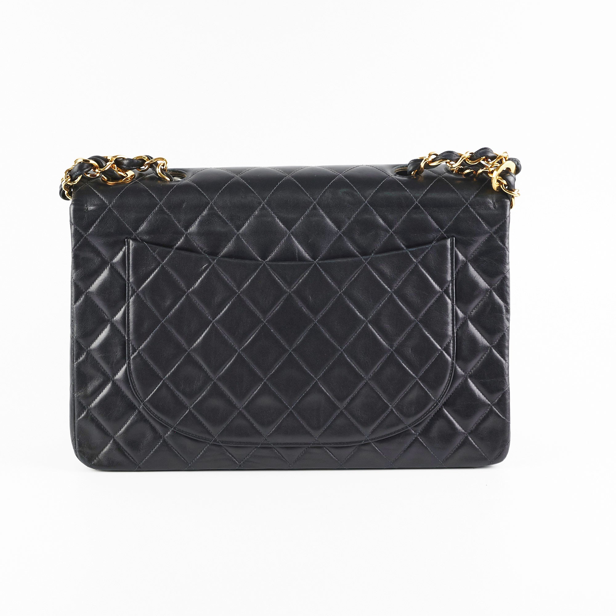 Chanel Maxi Jumbo Vintage Black 24K Gold