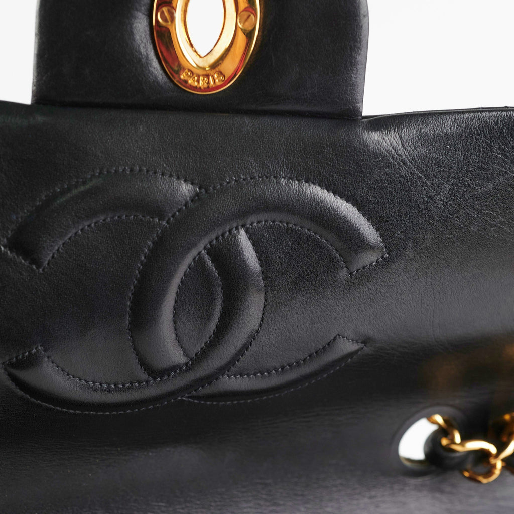 Chanel Maxi Jumbo Vintage Black 24K Gold