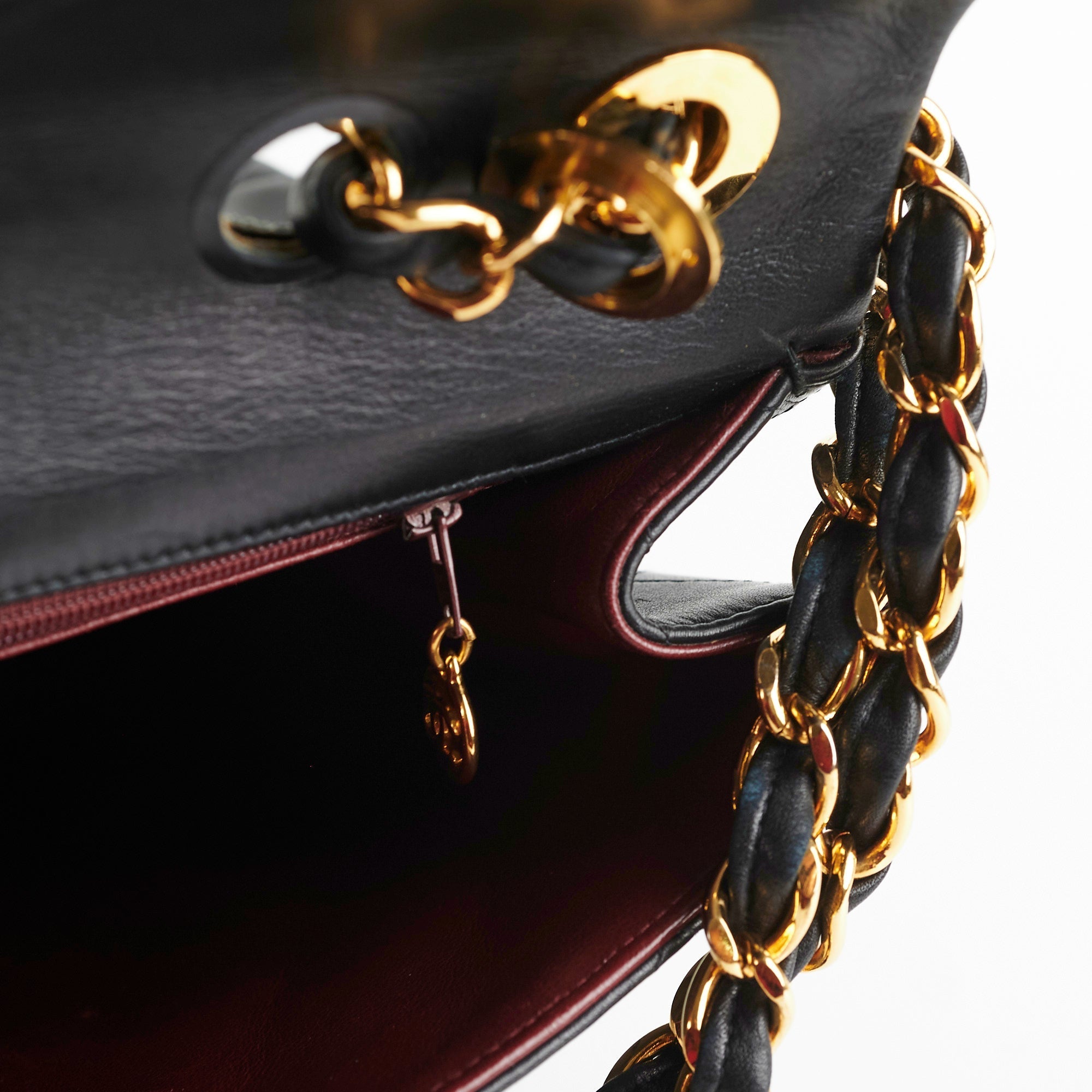 Chanel Maxi Jumbo Vintage Black 24K Gold