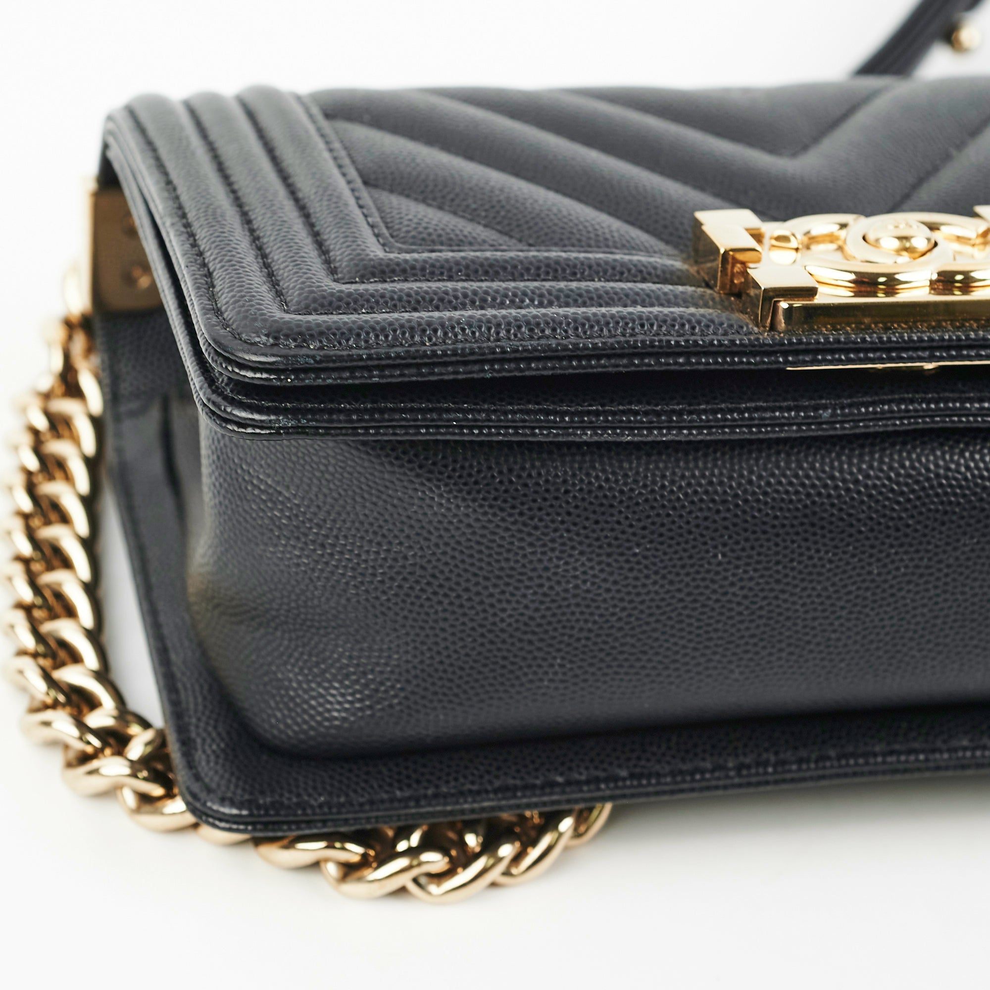 Chanel Small Boy Caviar Black