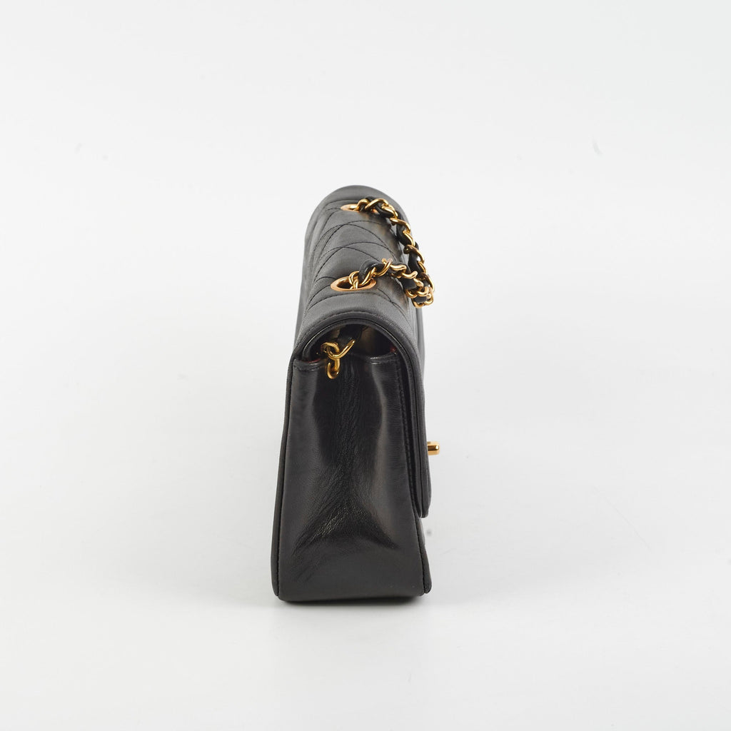 Chanel Vintage Small Diana Lambskin Black - Series 3
