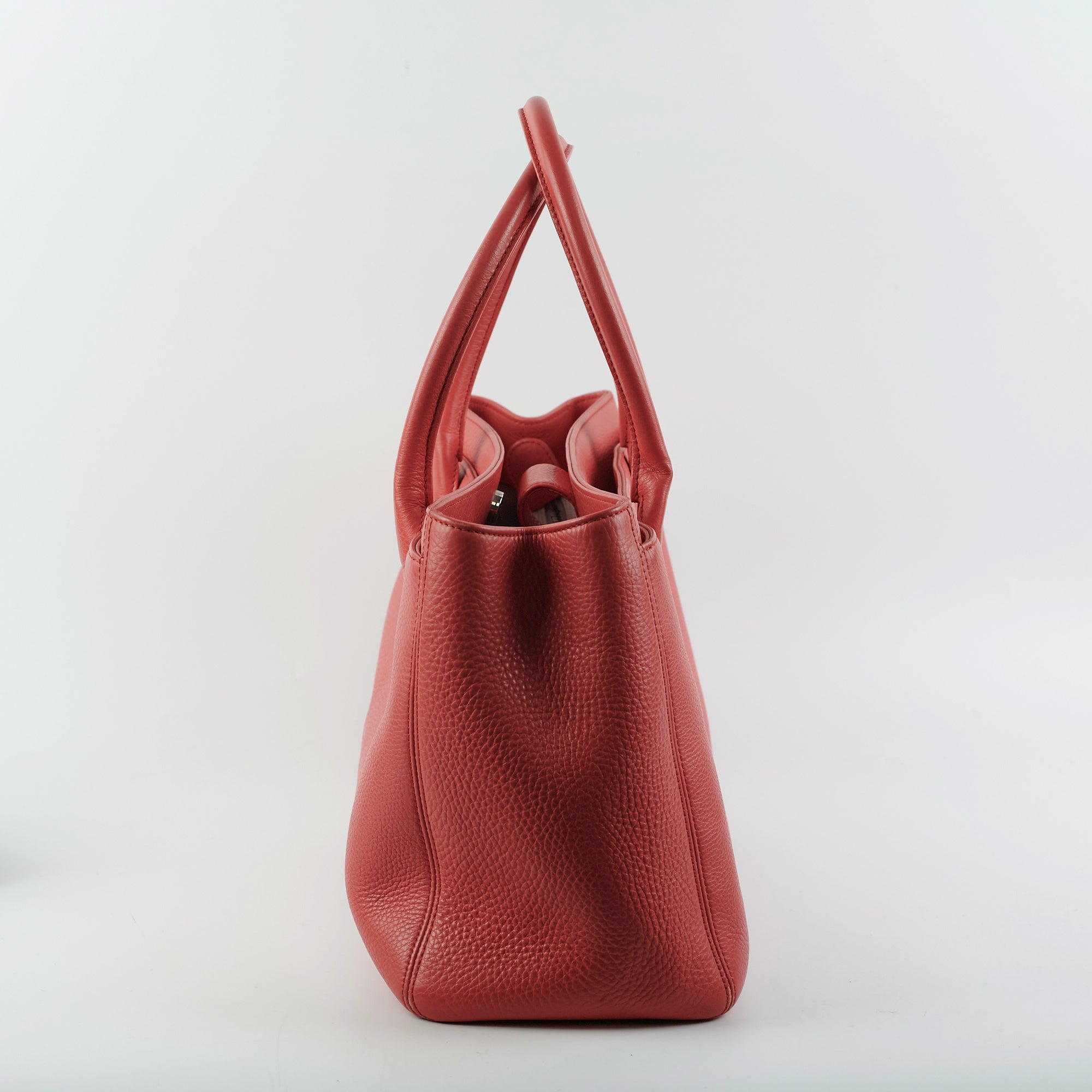 Chanel Medium Cerf Tote Coral Pink Calfskin