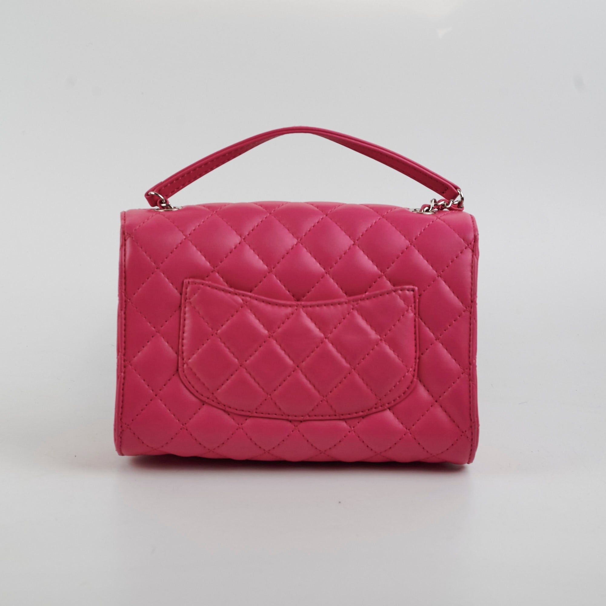 Chanel Lambskin Leather Kiss-Lock Pocket Crossbody Bag Pink