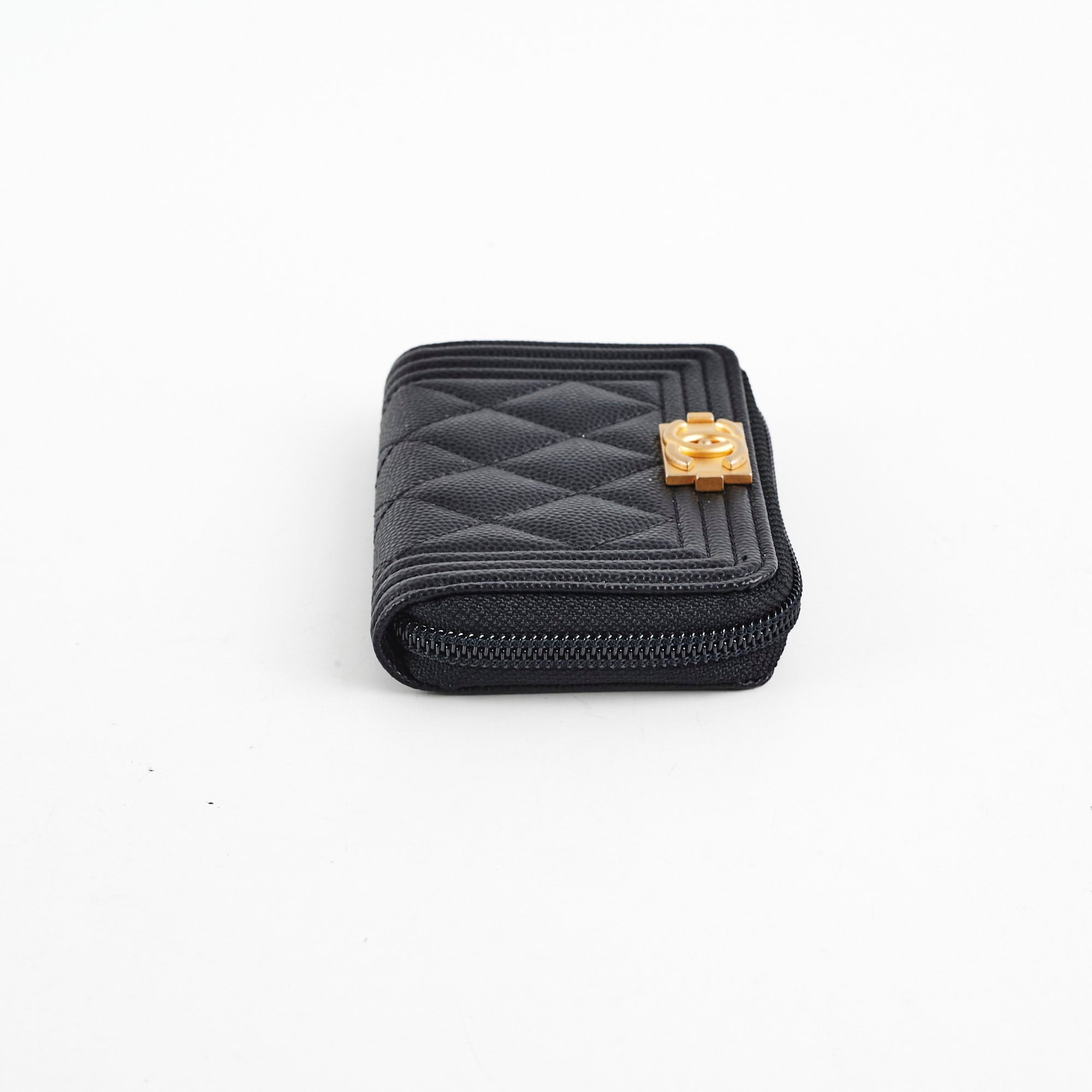 Chanel Boy Zippy Cardholder Black