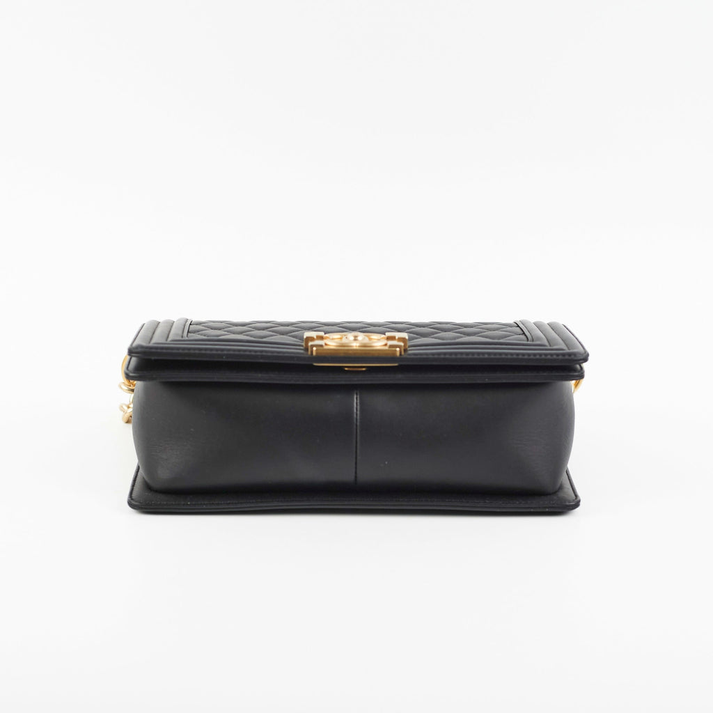 ITEM 32 - Chanel Quilted Old Medium Boy Black