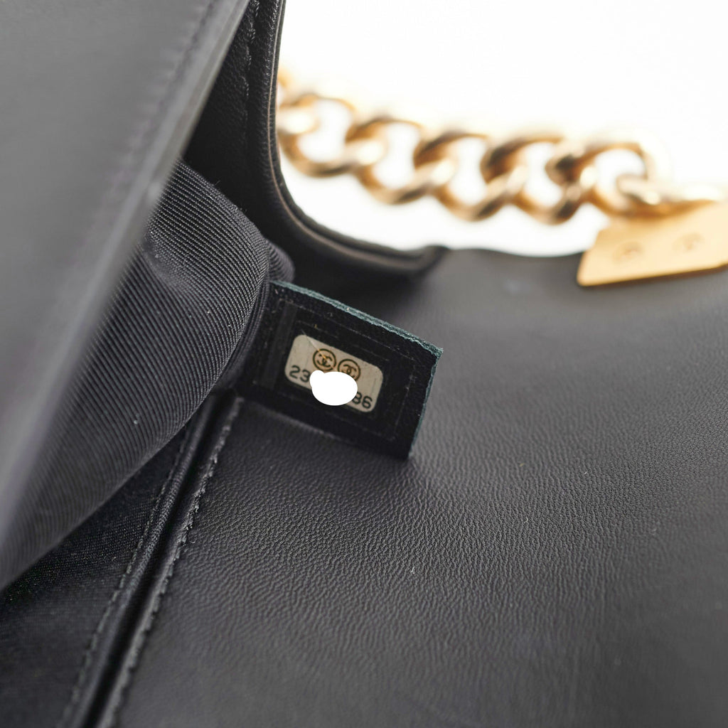 ITEM 32 - Chanel Quilted Old Medium Boy Black