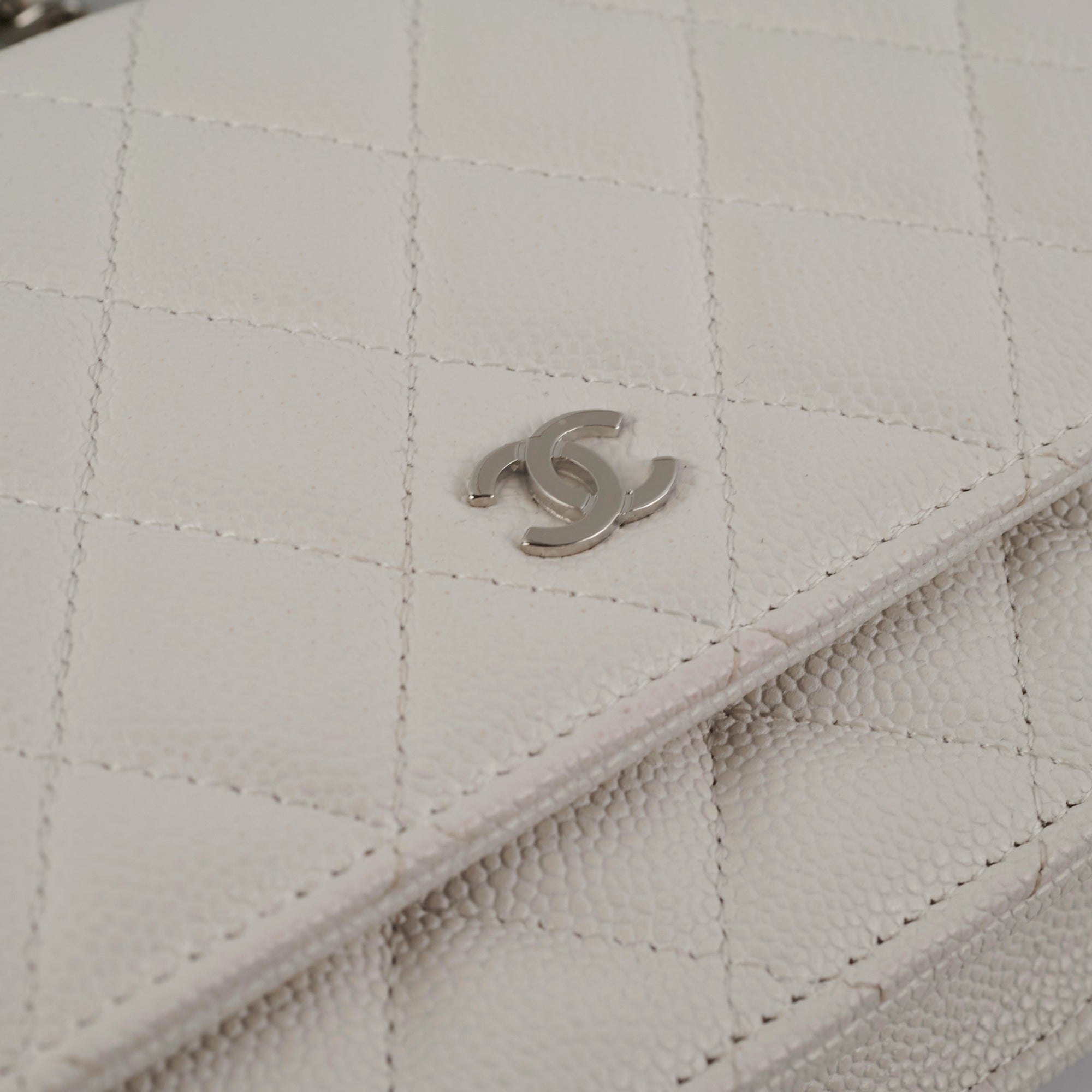 ITEM 6 - Chanel Wallet On Chain WOC Caviar White