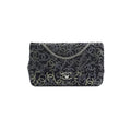 Chanel Seasonal Medium/Large Tweed Crystals Black