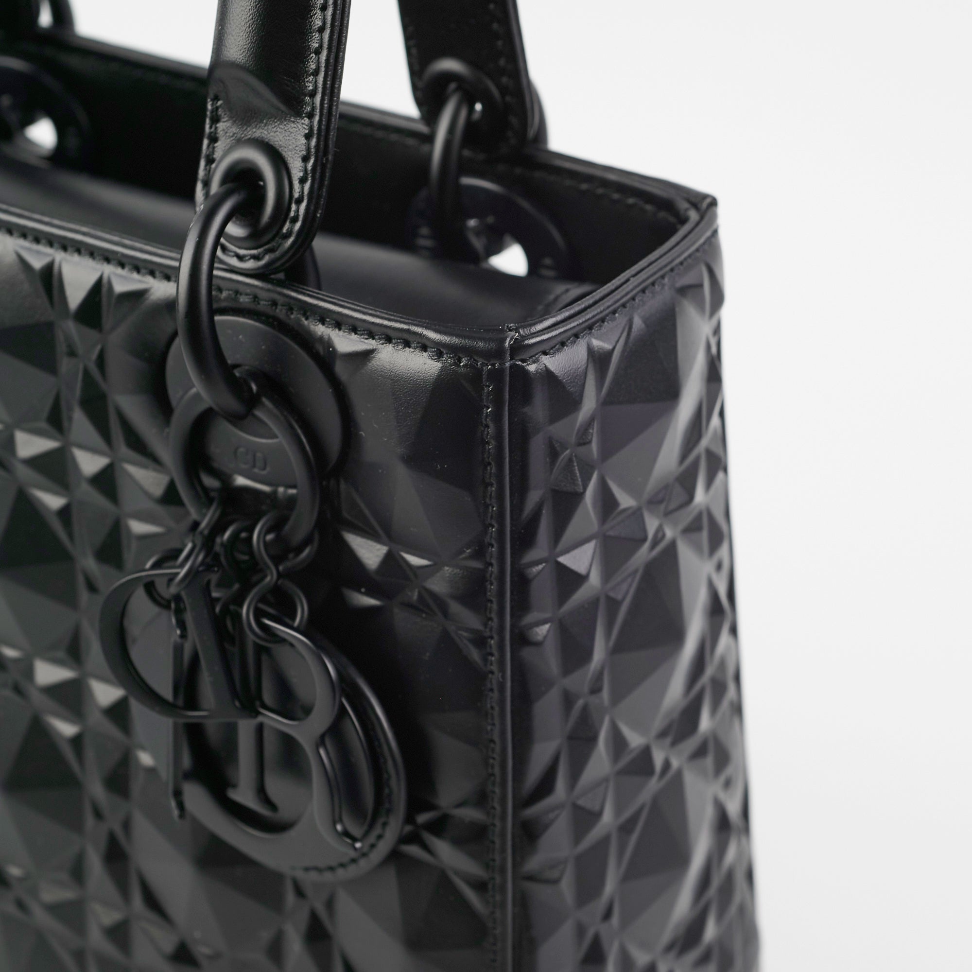 Christian Dior My ABC  Lady Dior Calfskin Small Cannage Bag Black