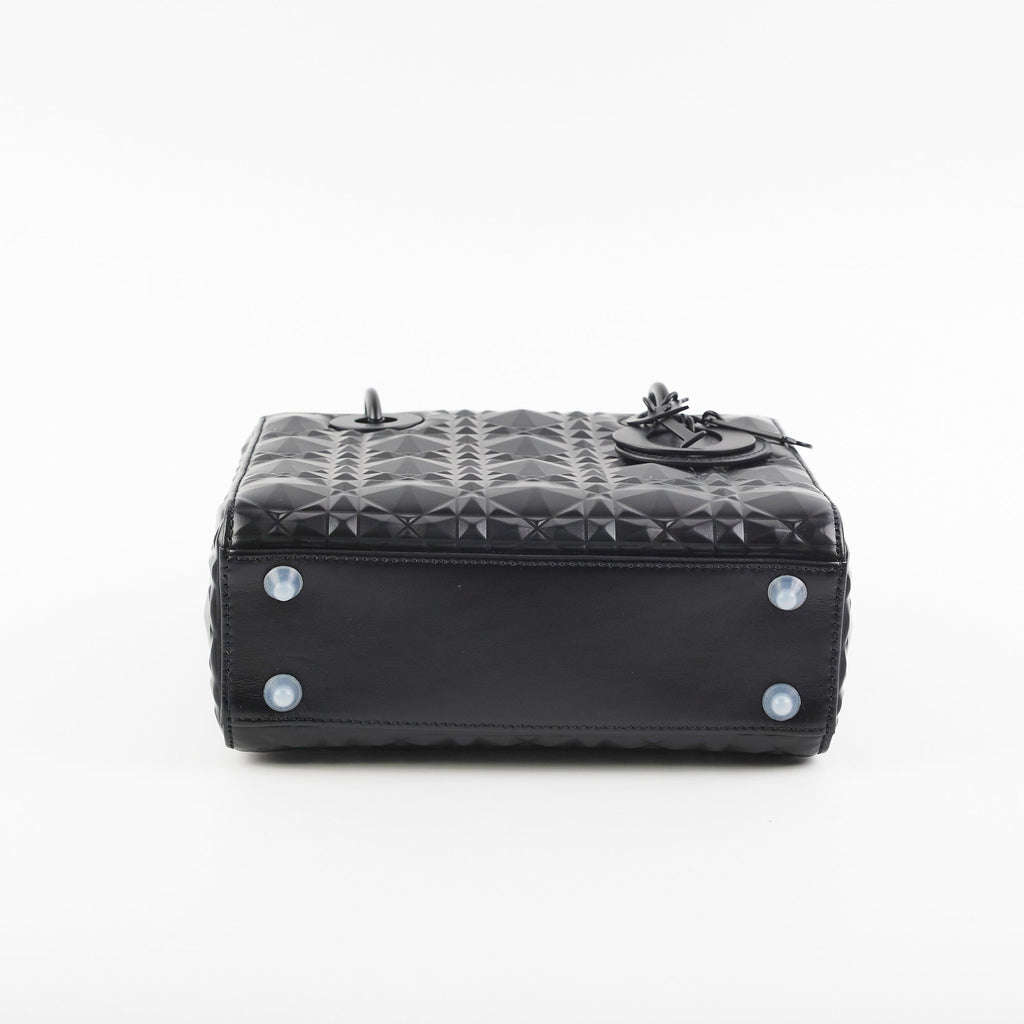 Christian Dior My ABC  Lady Dior Calfskin Small Cannage Bag Black