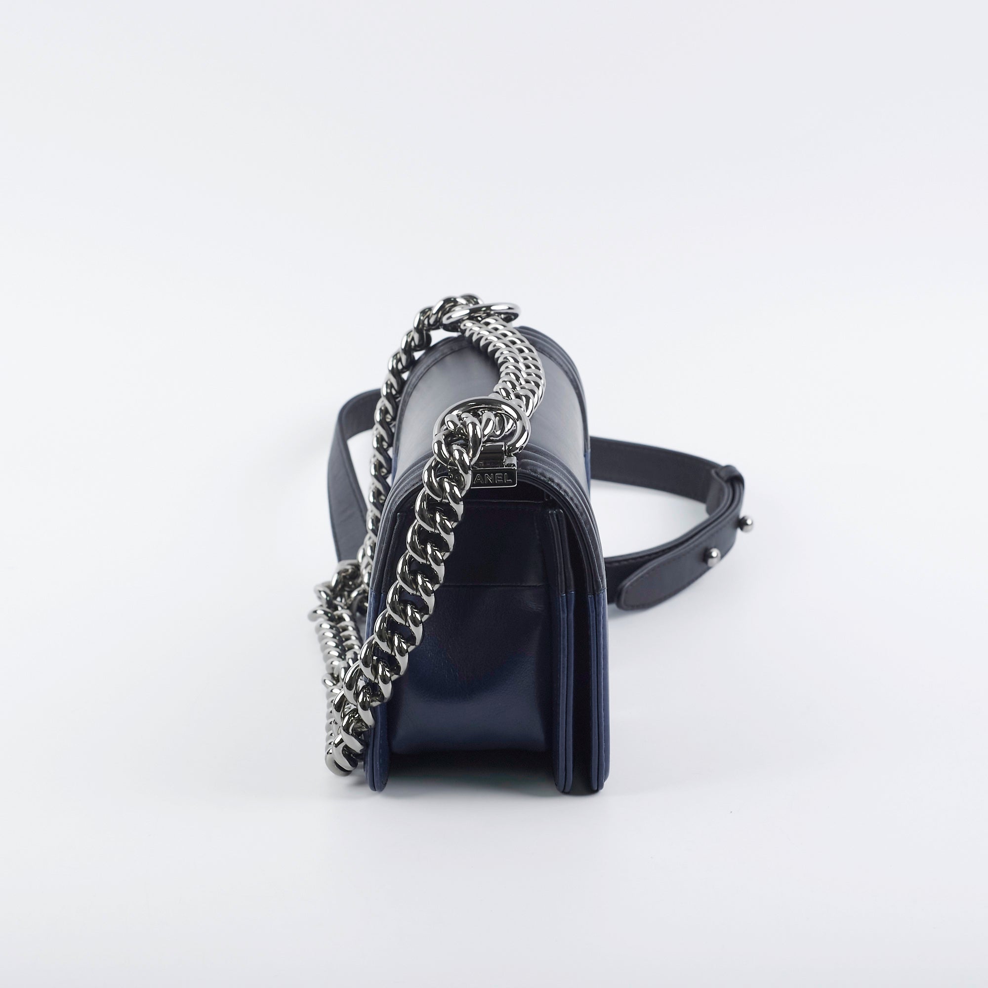 Chanel Boy Small Black/Navy Blue