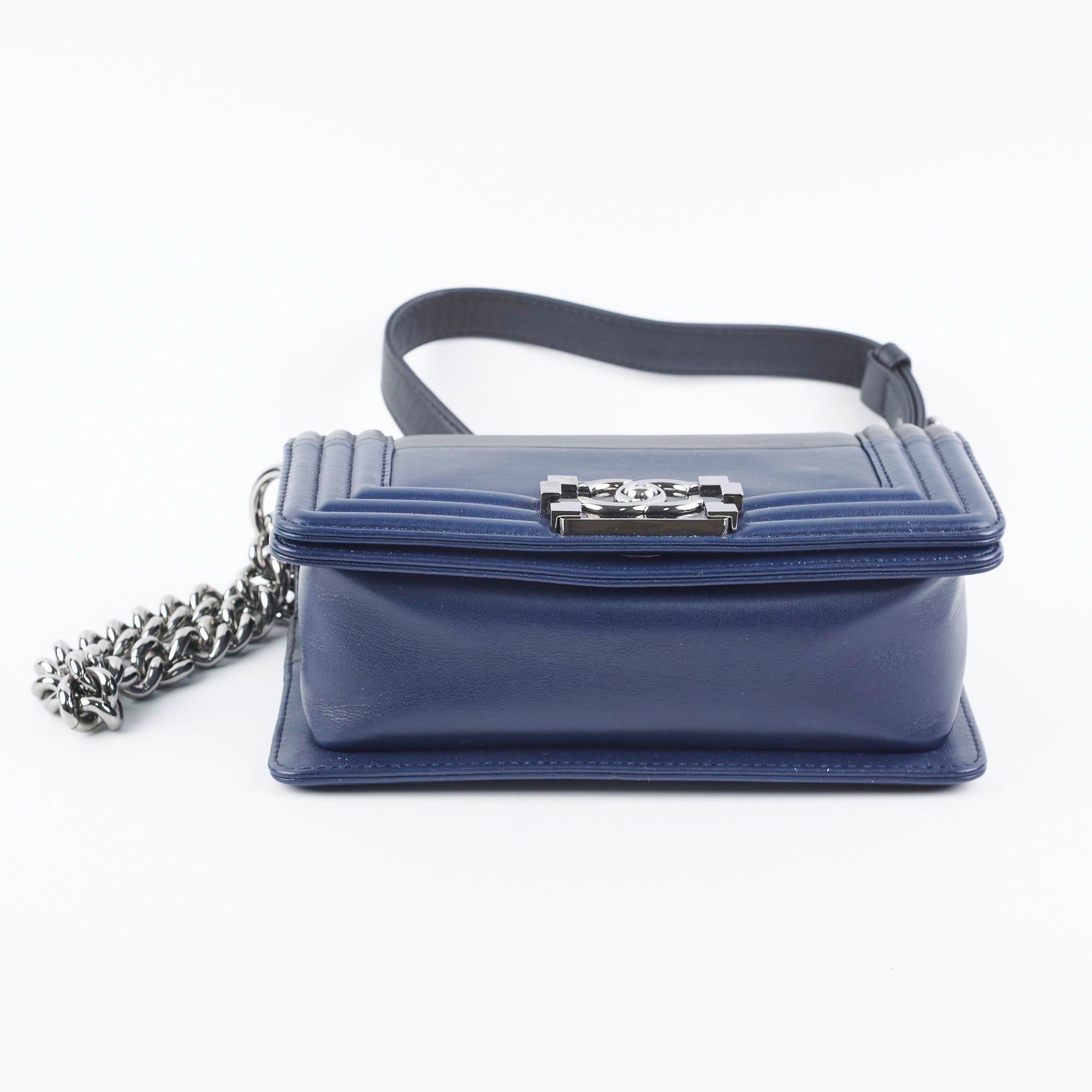 Chanel Boy Small Black/Navy Blue