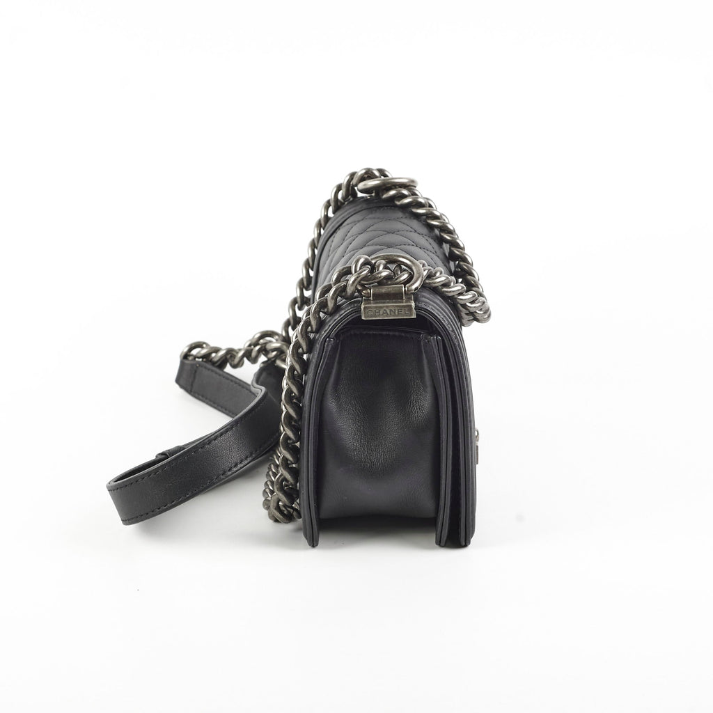 Chanel Small Boy Lambskin Black