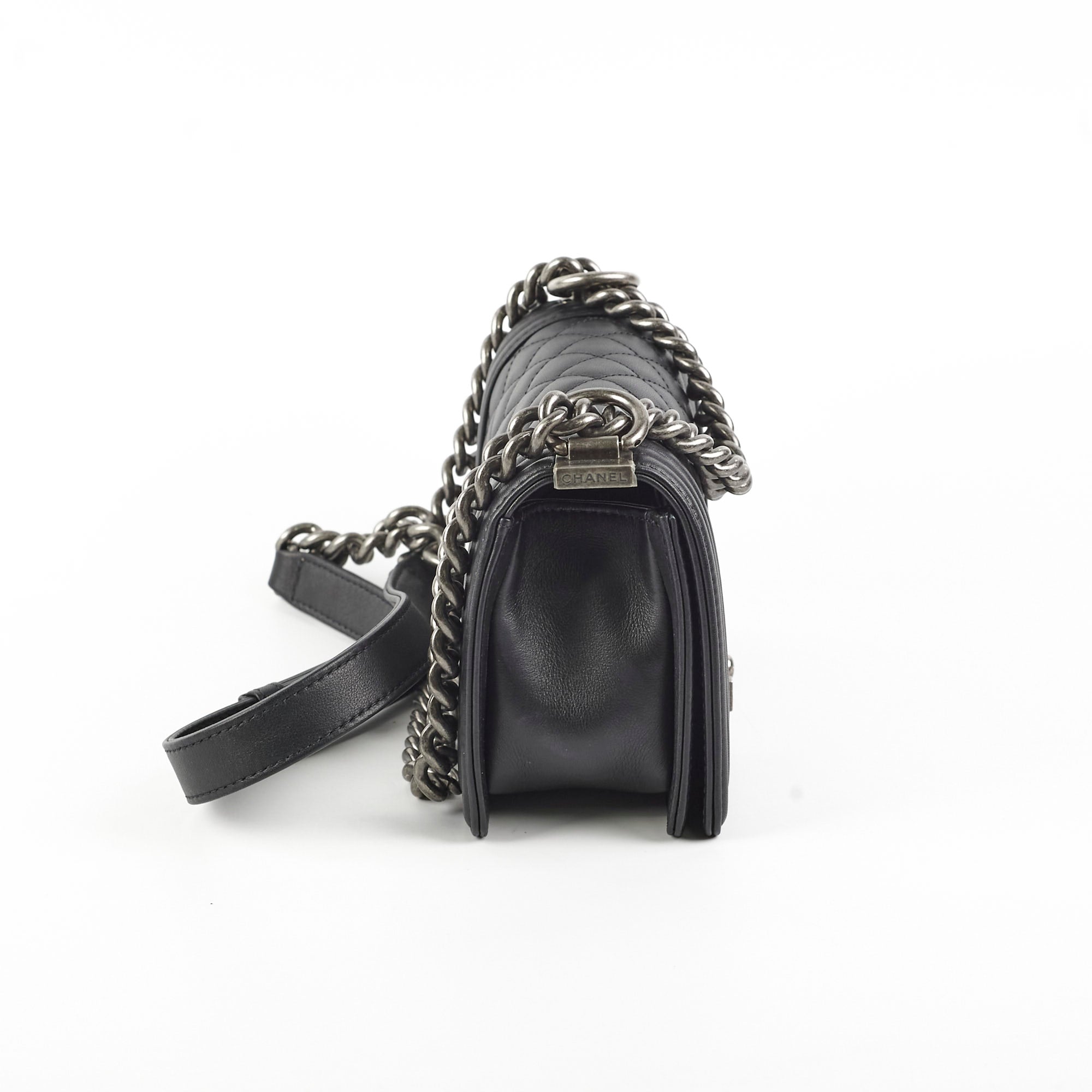 Chanel Small Boy Lambskin Black