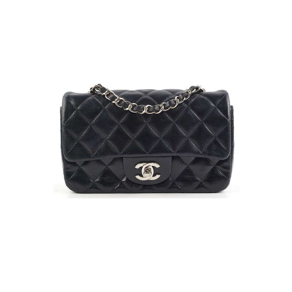 Chanel Mini Rectangular Lambskin Black