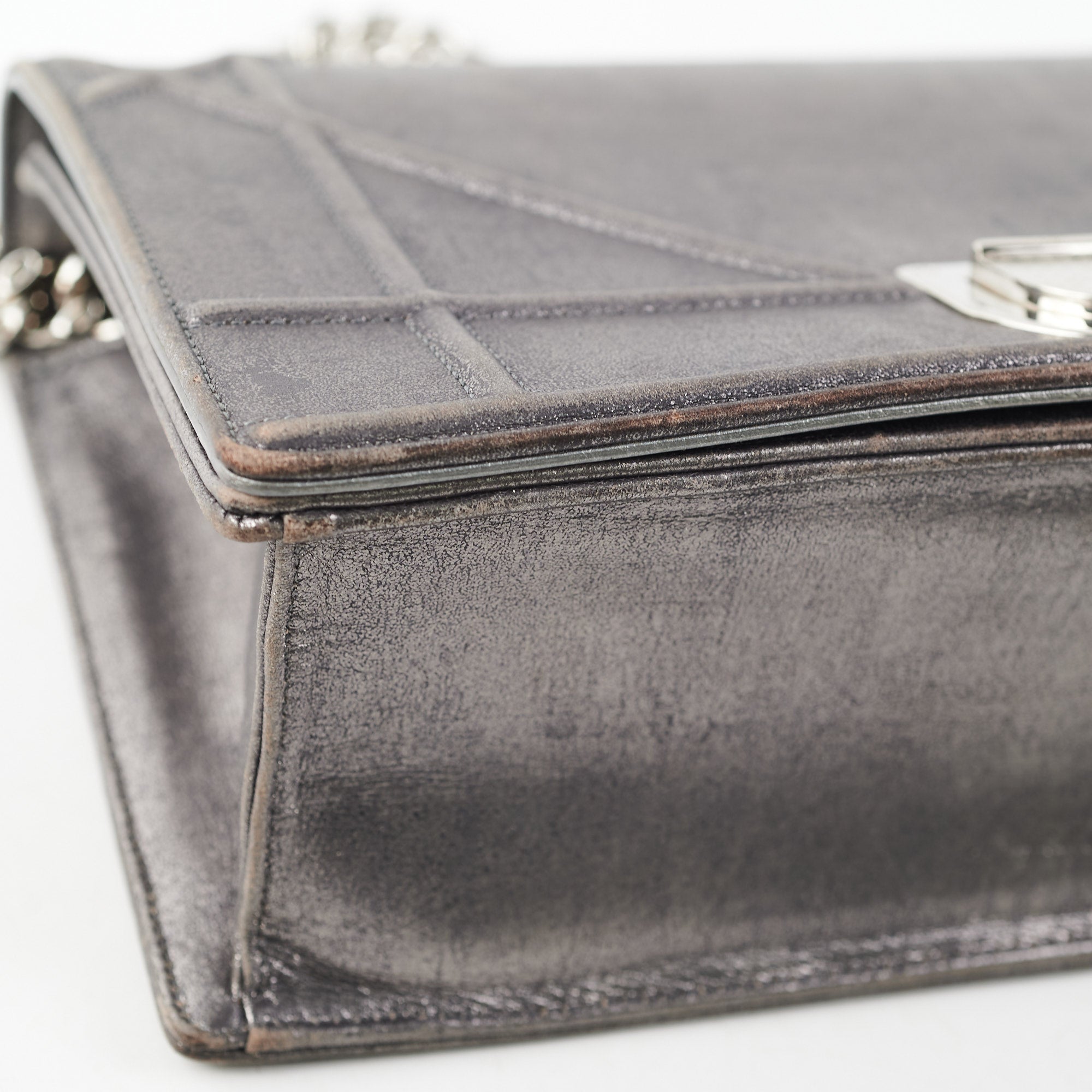 Dior Medium Diorama Metallic Grey