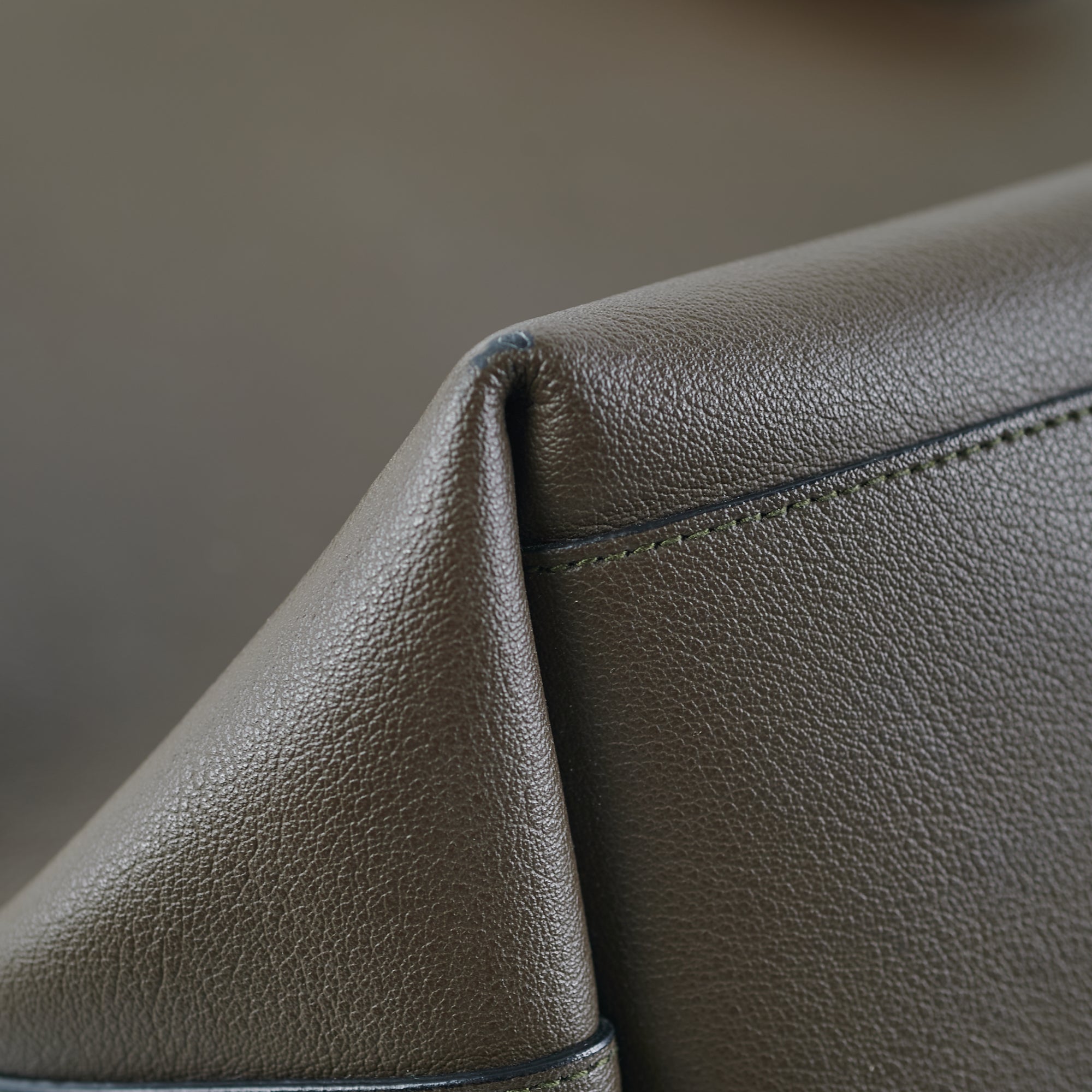 Saint Laurent Olive Green/Grey Tote